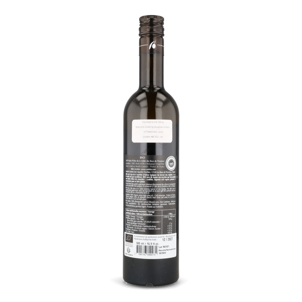 Moulin Castelas AOP Vallee des Baux Organic Extra Virgin Olive Oil, 500ml
