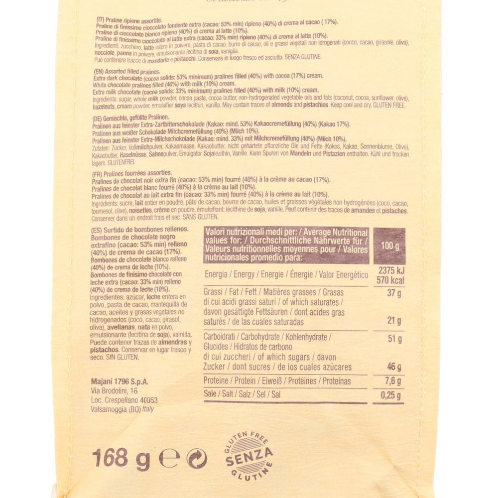 Majani Tortellino Shaped Chocolate in Take Away Bag, 168g