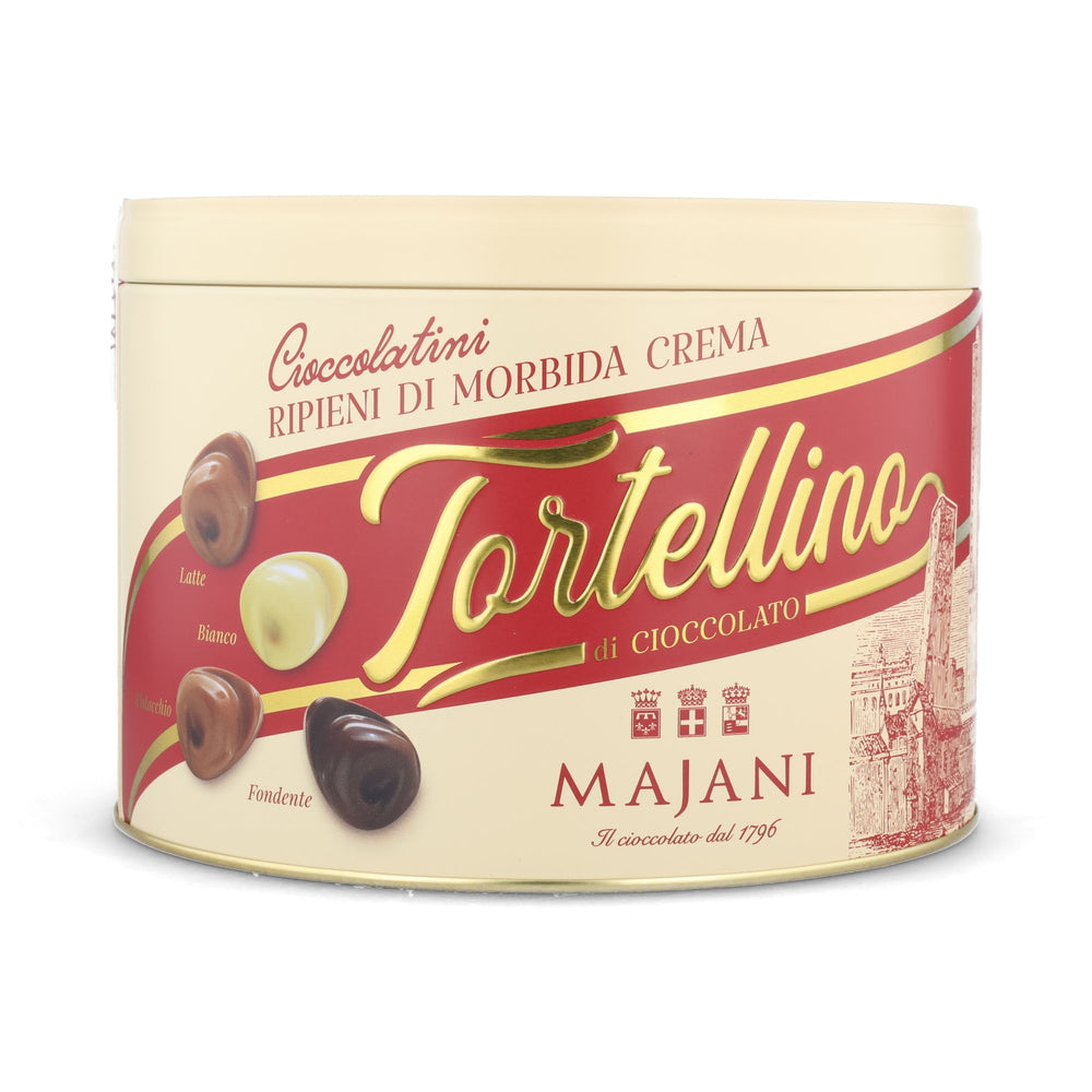 Majani Tortellino Shaped Chocolate in Gift Tin, 350g