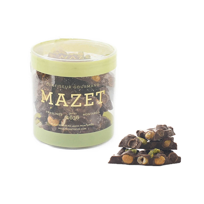 Mazet Milk Chocolate, Almond & Pistachio Brittle, 180g