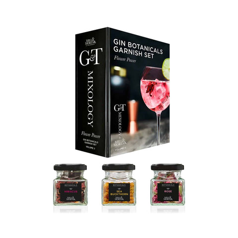 Mill & Mortar Gin Botanicals Garnish Set - Flower Power