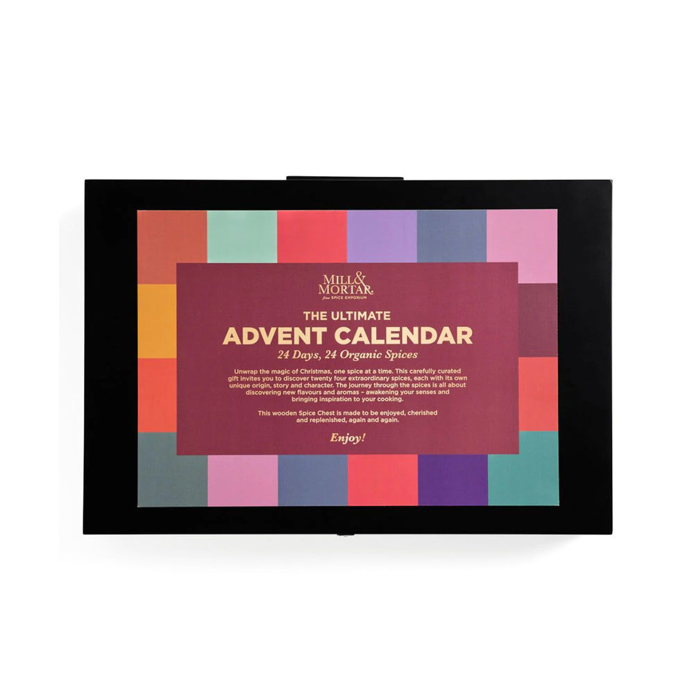 Mill & Mortar Organic Spice Advent Calendar in Wooden Chest