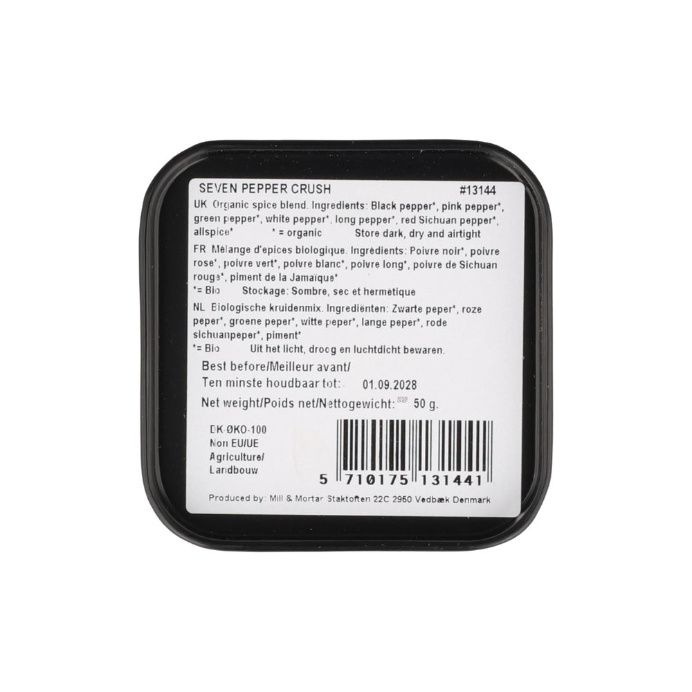 Mill & Mortar Organic Seven Pepper Crush, 50g