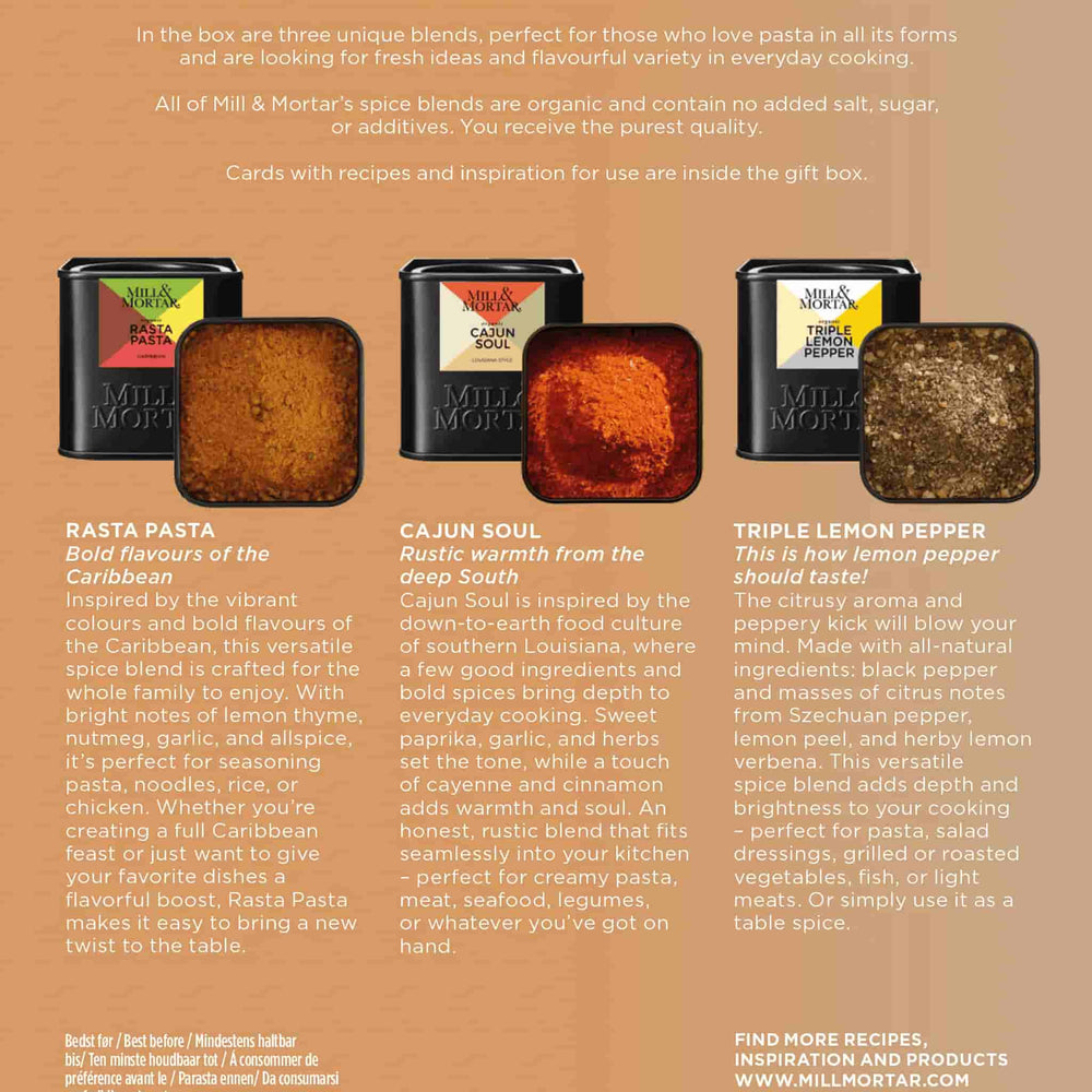 Mill & Mortar Organic Pasta Passion Spice Blends Gift Set