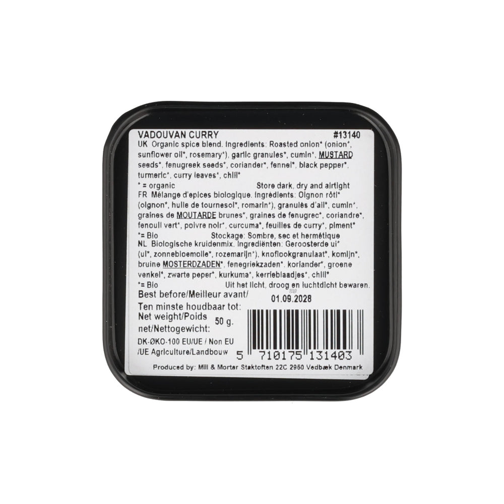 Mill & Mortar Organic Vadouvan Curry Spice Blend, 50g
