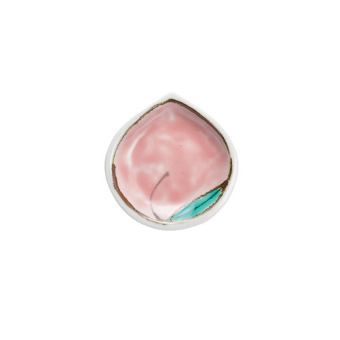 Japanese Porceain Peach Garnish Plate, 8cm