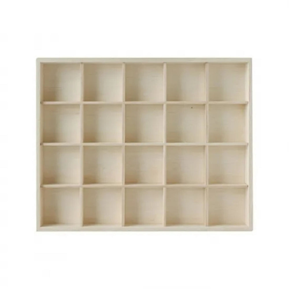 24 Compartment Wooden Japanese Chopstick Rest Collection Box