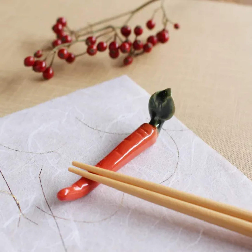 Kyoto Carrot Japanese Ceramic Chopstick Rest