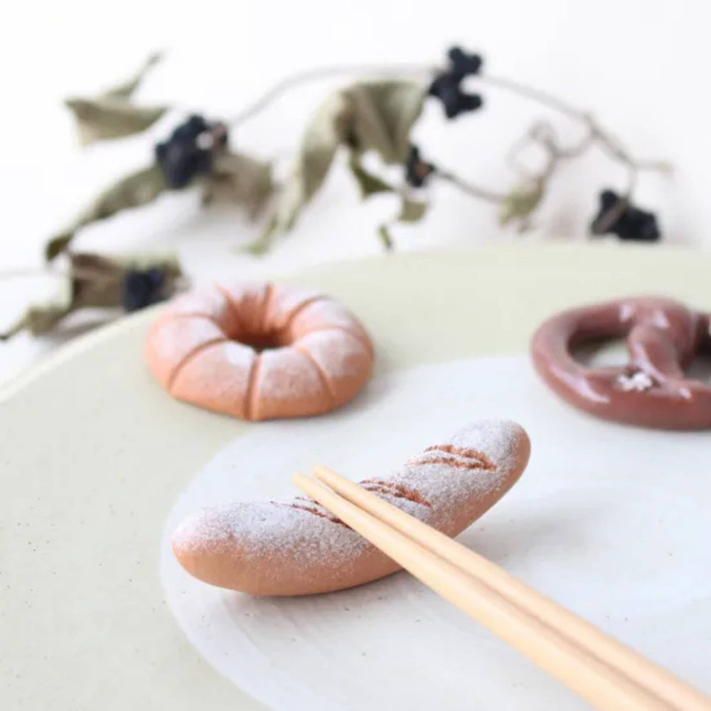 Floured Baguette Japanese Ceramic Chopstick Rest