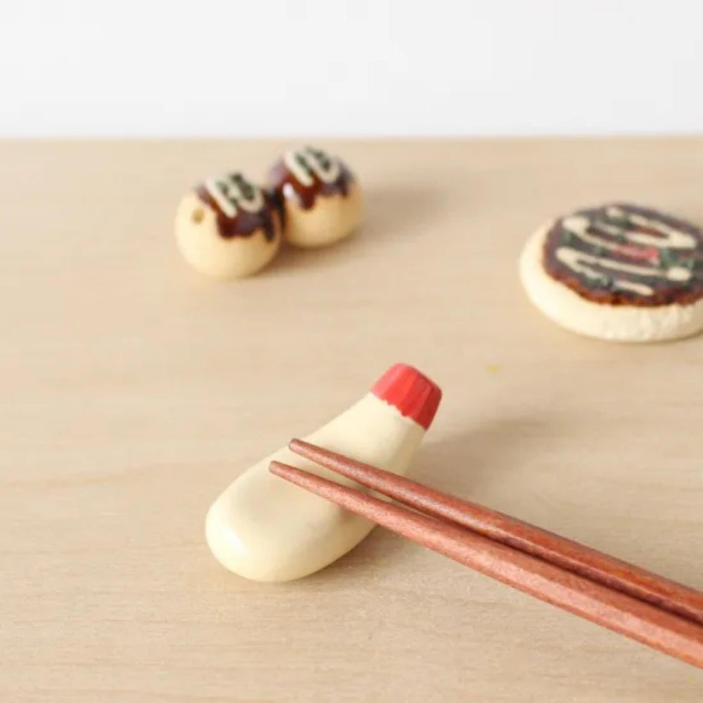 Japanese Mayonaise Ceramic Chopstick Rest