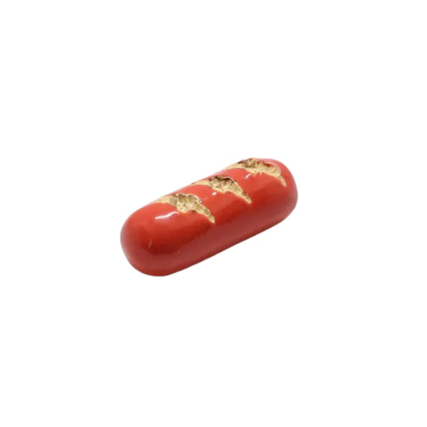 Red Sausage Japanese Ceramic Chopstick Rest