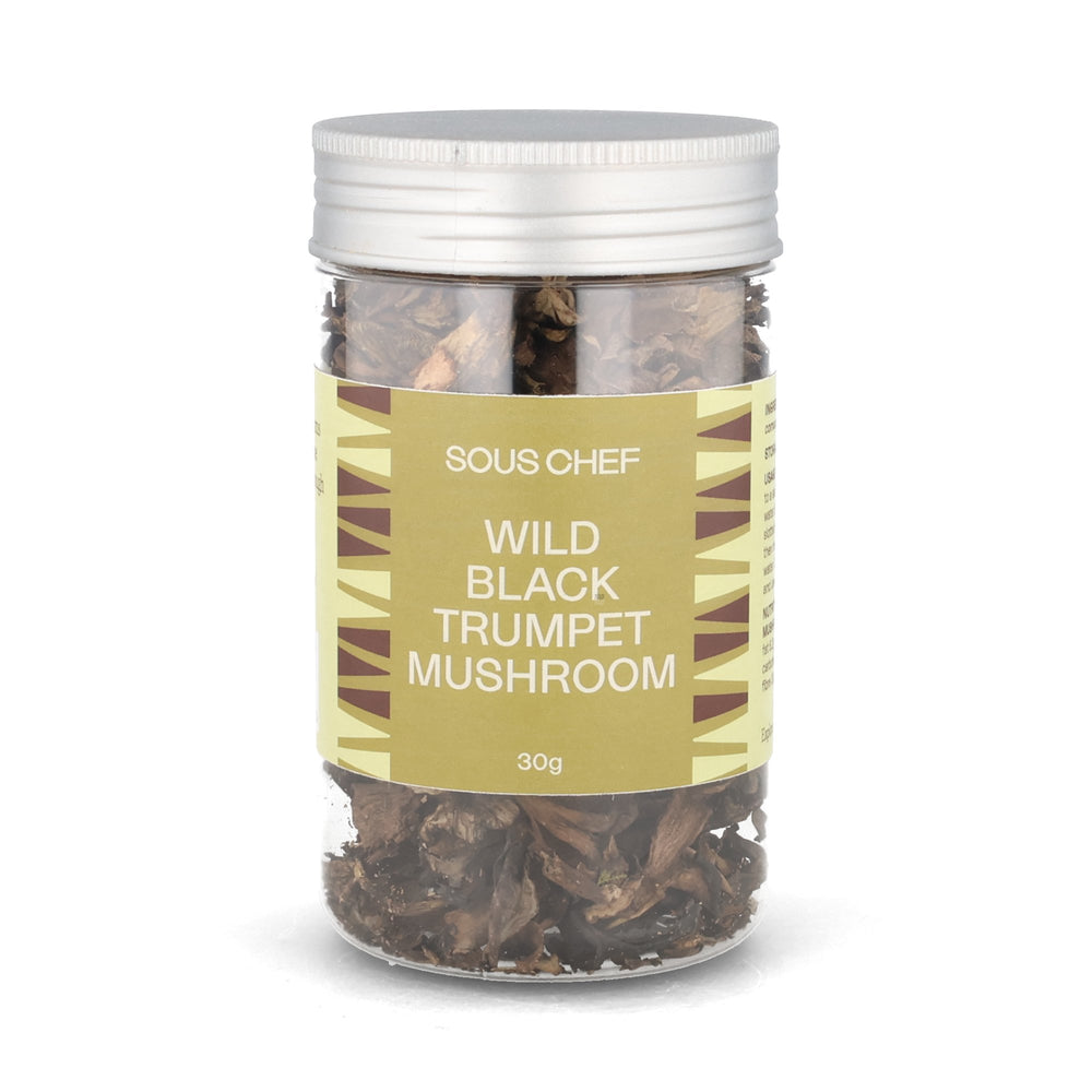 Dried Wild Black Trumpet Mushrooms, 30g