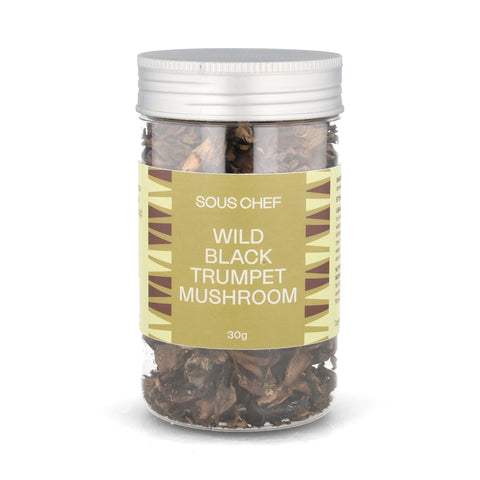 Dried Wild Black Trumpet Mushrooms, 30g