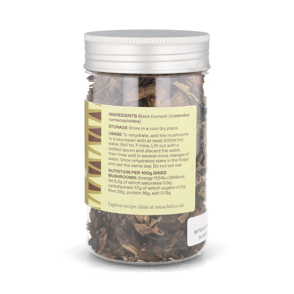 Dried Wild Black Trumpet Mushrooms, 30g