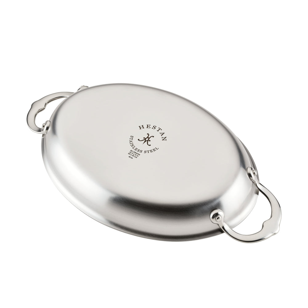 Hestan Provisions Oval Stainless Steel Oven Dish, 30x21cm