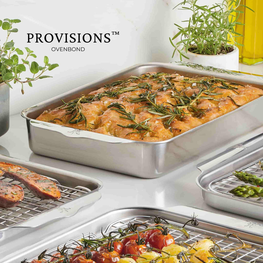 Hestan Ovenbond Stainless Steel Rectangular Baking Pan, 23x33cm