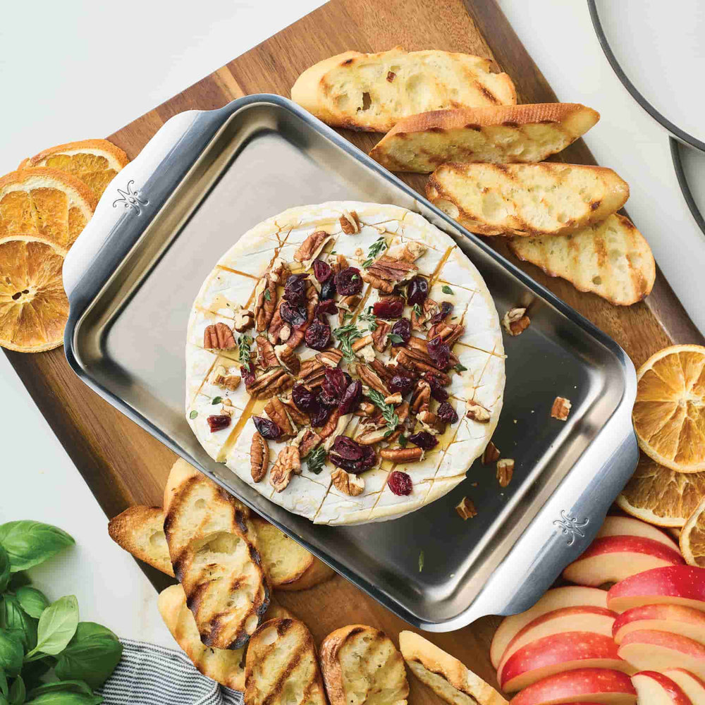 Hestan Ovenbond Stainless Steel Rectangular Baking Pan, 18x25cm