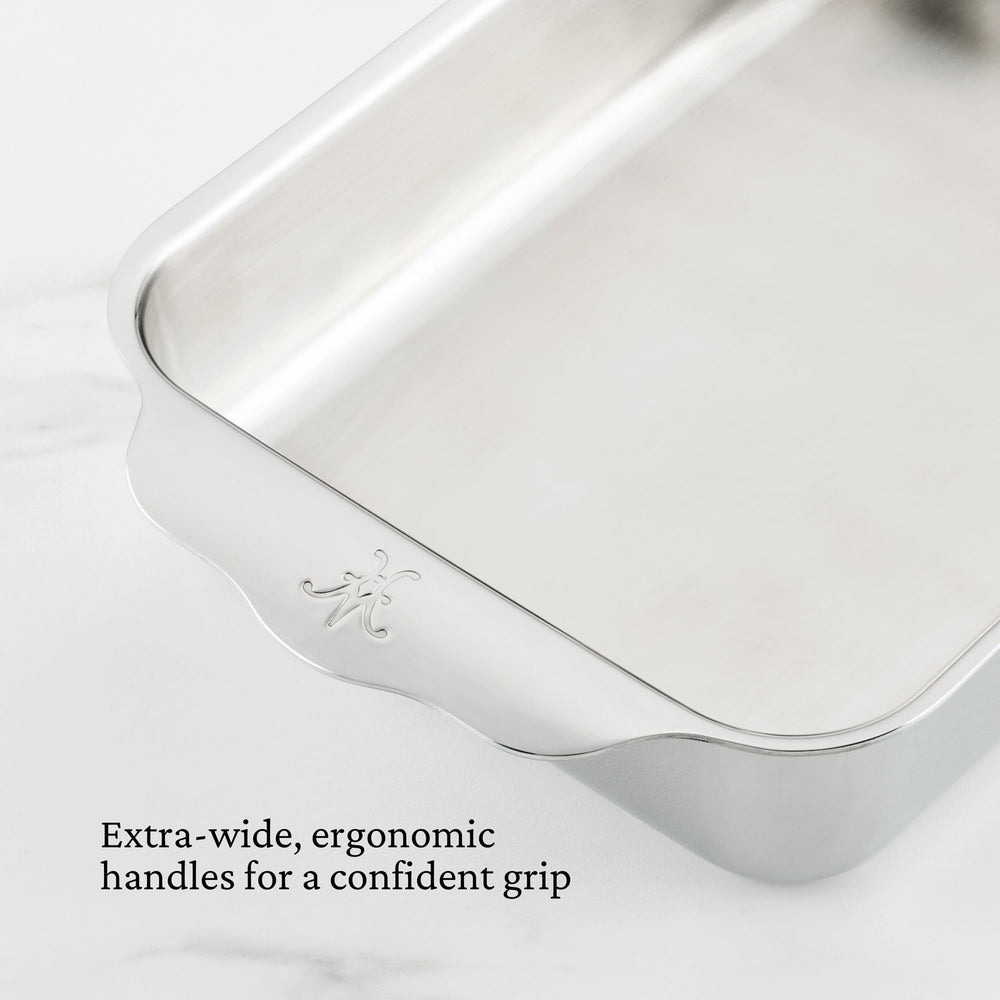 Hestan Ovenbond Stainless Steel Rectangular Baking Pan, 18x25cm