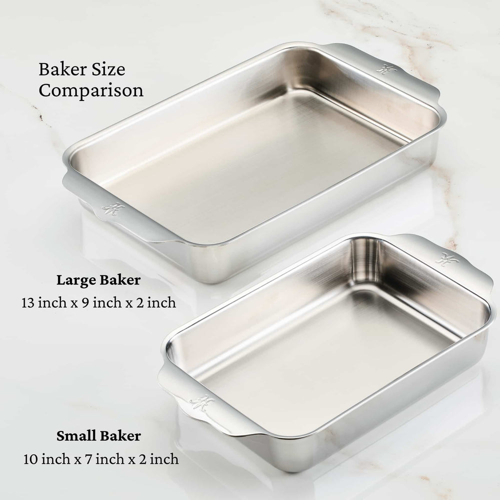 Hestan Ovenbond Stainless Steel Rectangular Baking Pan, 18x25cm