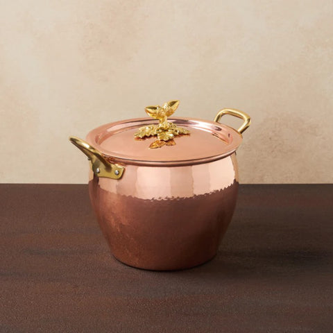 Ruffoni Historia Décor Hammered Copper Stockpot, 20cm/5L
