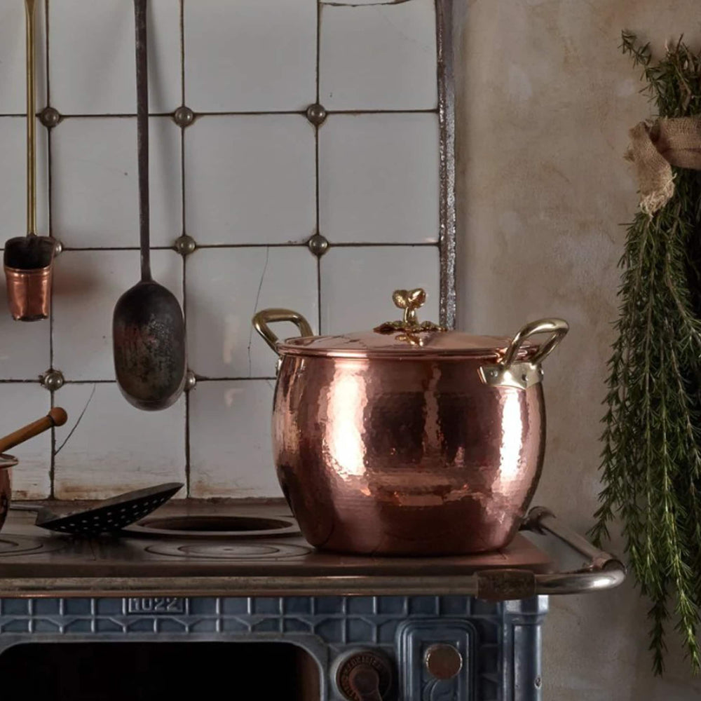 Ruffoni Historia Décor Hammered Copper Stockpot, 20cm/5L