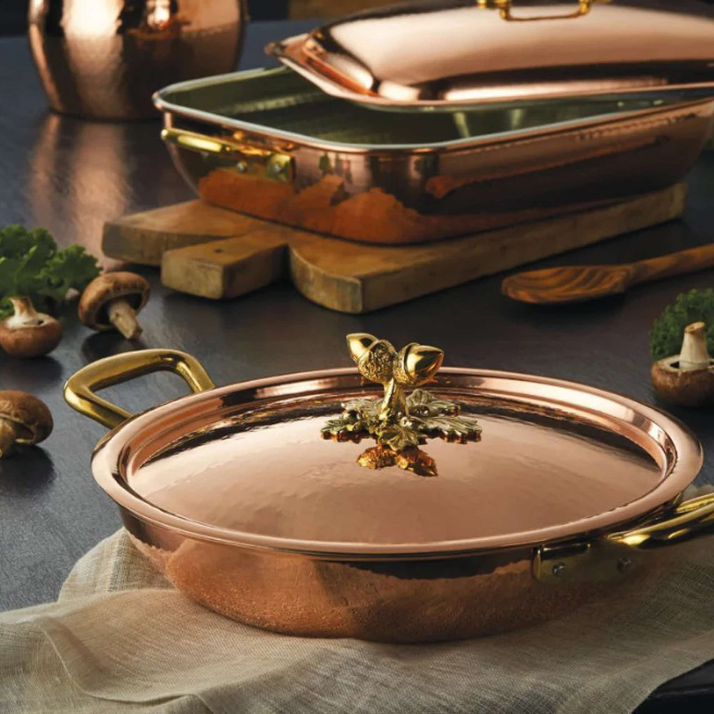 Ruffoni Historia Décor Hammered Copper Paella Pan, 28cm