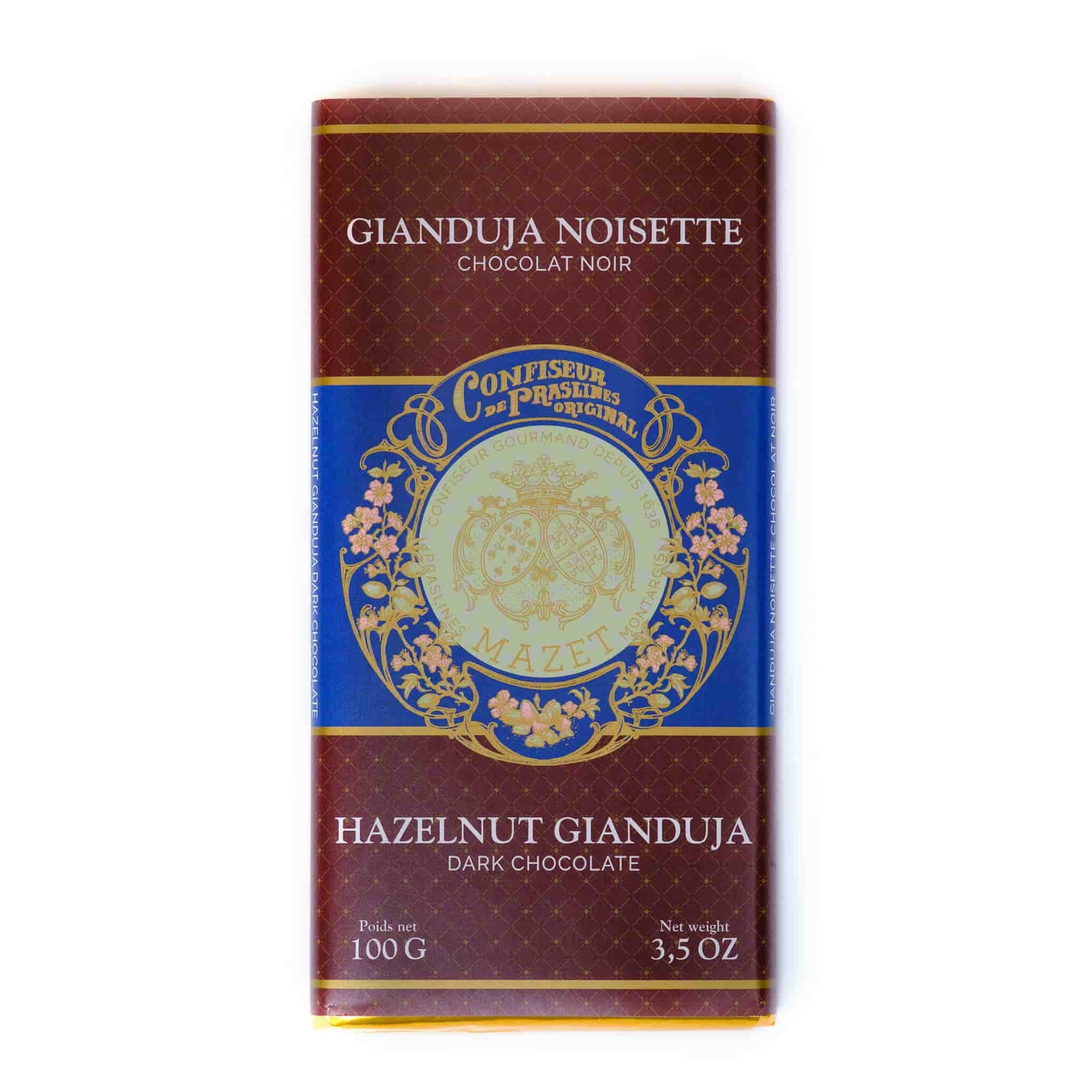 Mazet Gianduja Dark Chocolate Bar, 100g