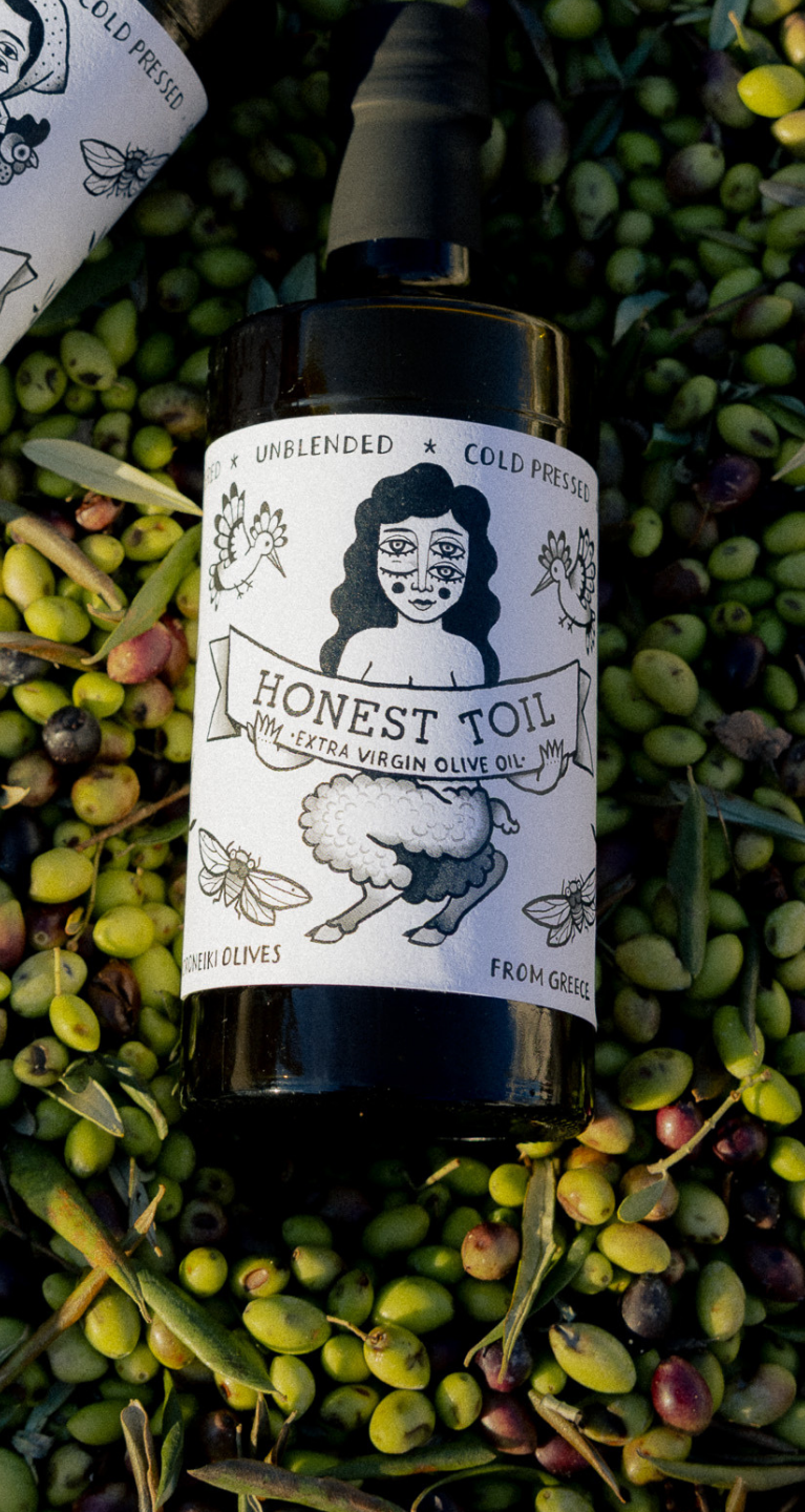 Honest Toil Extra Virgin Greek Olive Oil in Dark Bottle, 500ml