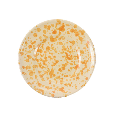 Puglia Dark Yellow Splatter Side Plate, 19cm