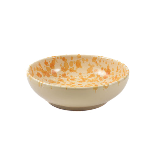 Puglia Yellow Splatter Bowl, 19cm
