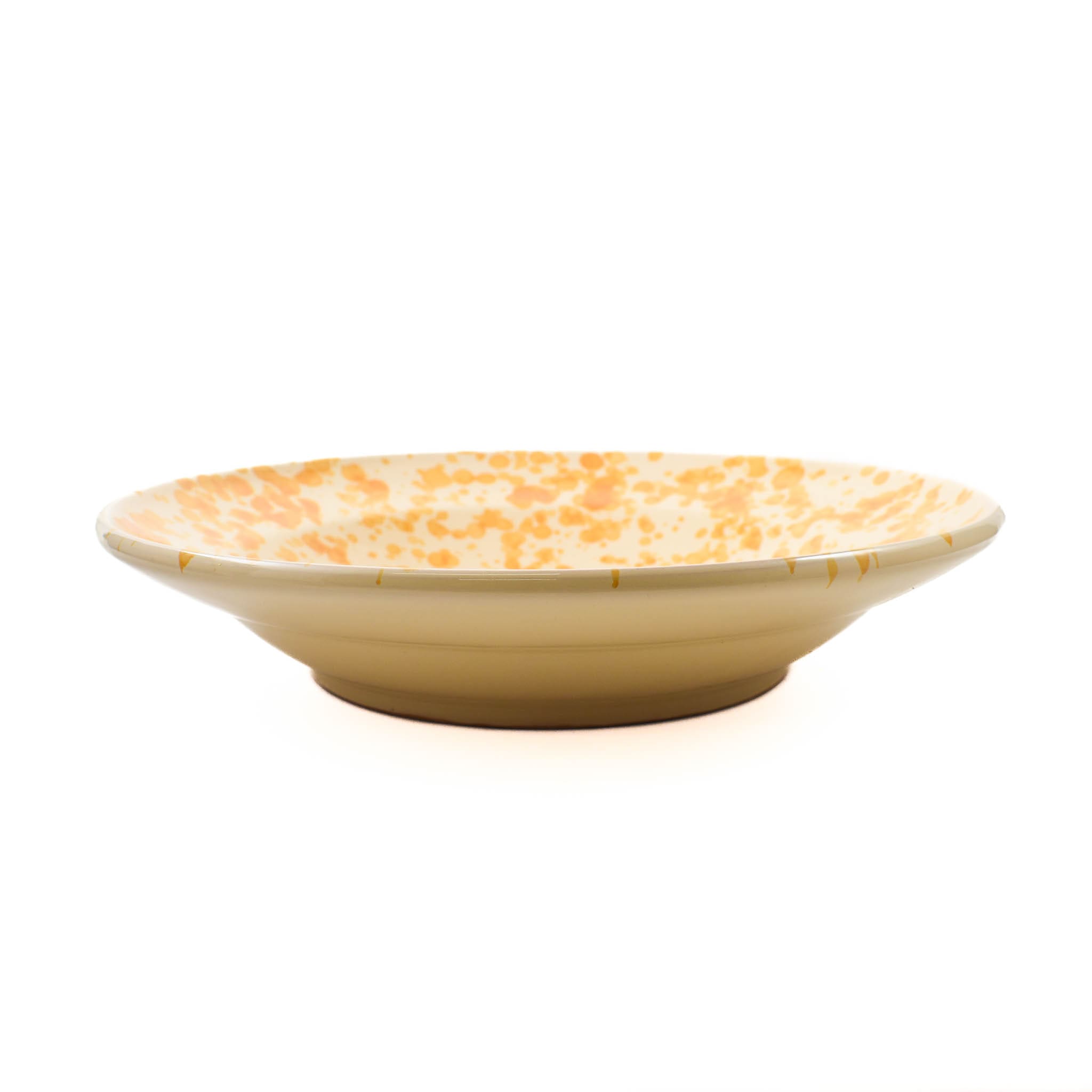 Puglia Dark Yellow Splatter Pasta Bowl, 29cm