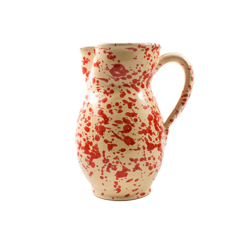 Puglia Red Splatter Pitcher