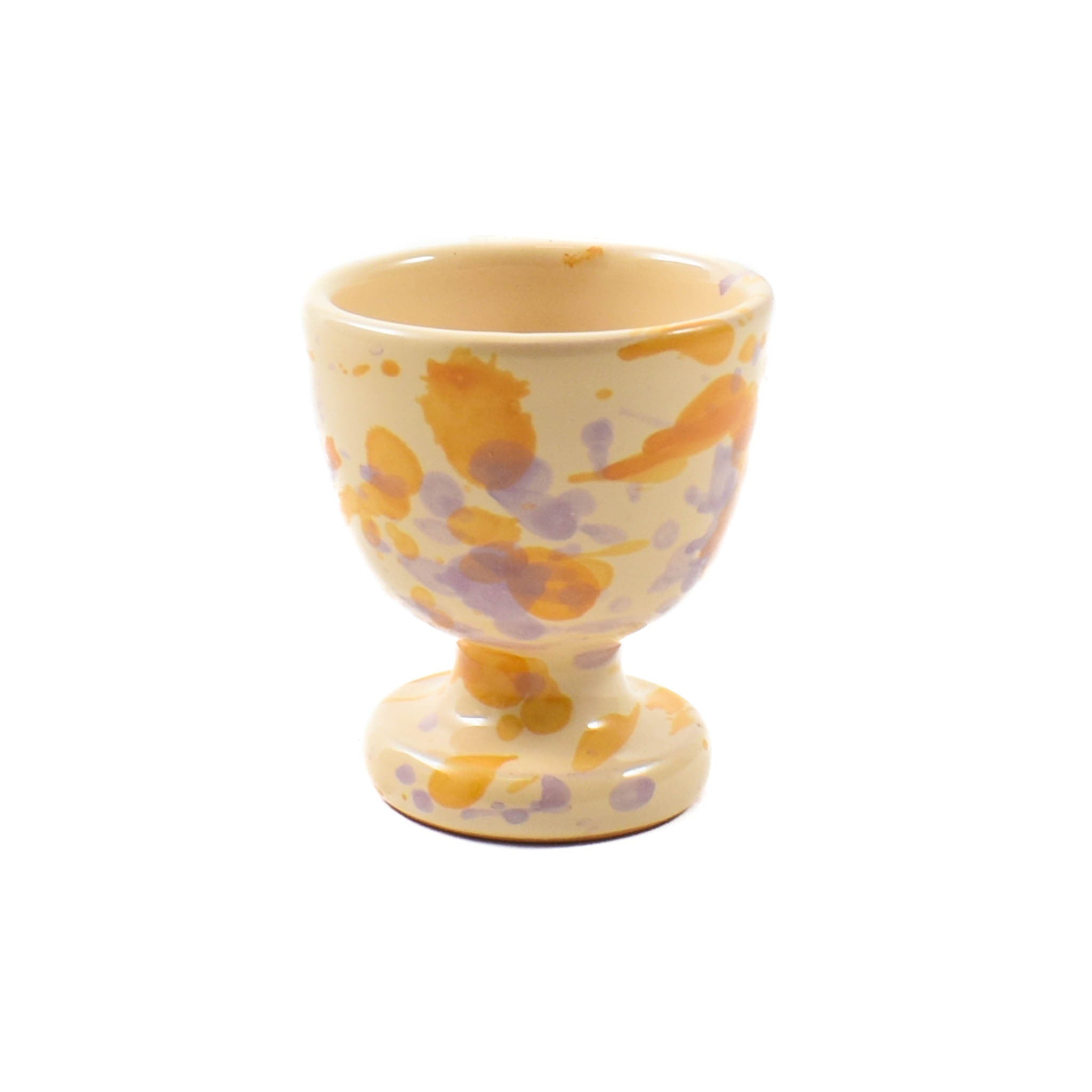 Puglia Lilac and Yellow Splatter Egg Cup