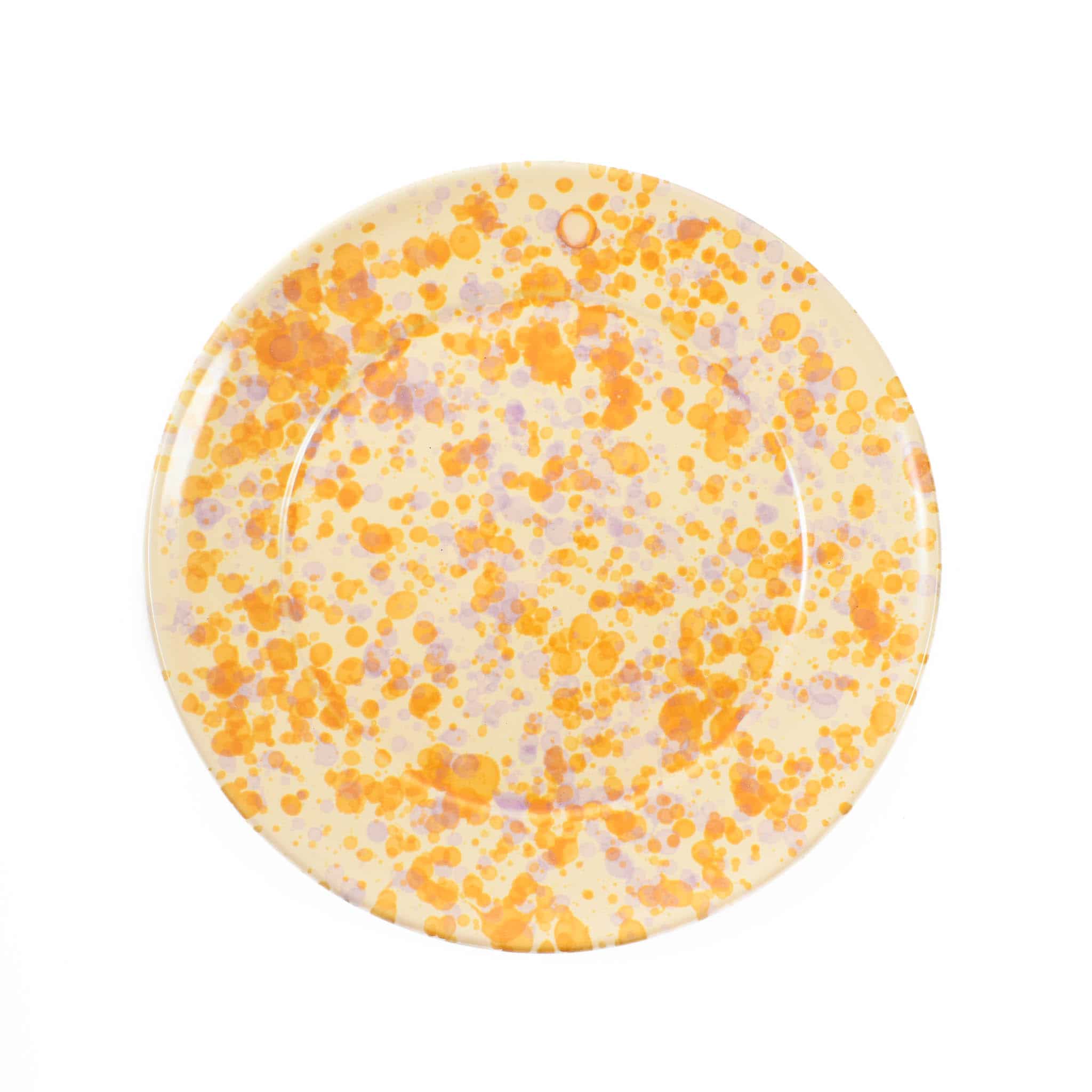 Puglia Lilac and Yellow Splatter Dinner Plate, 27cm