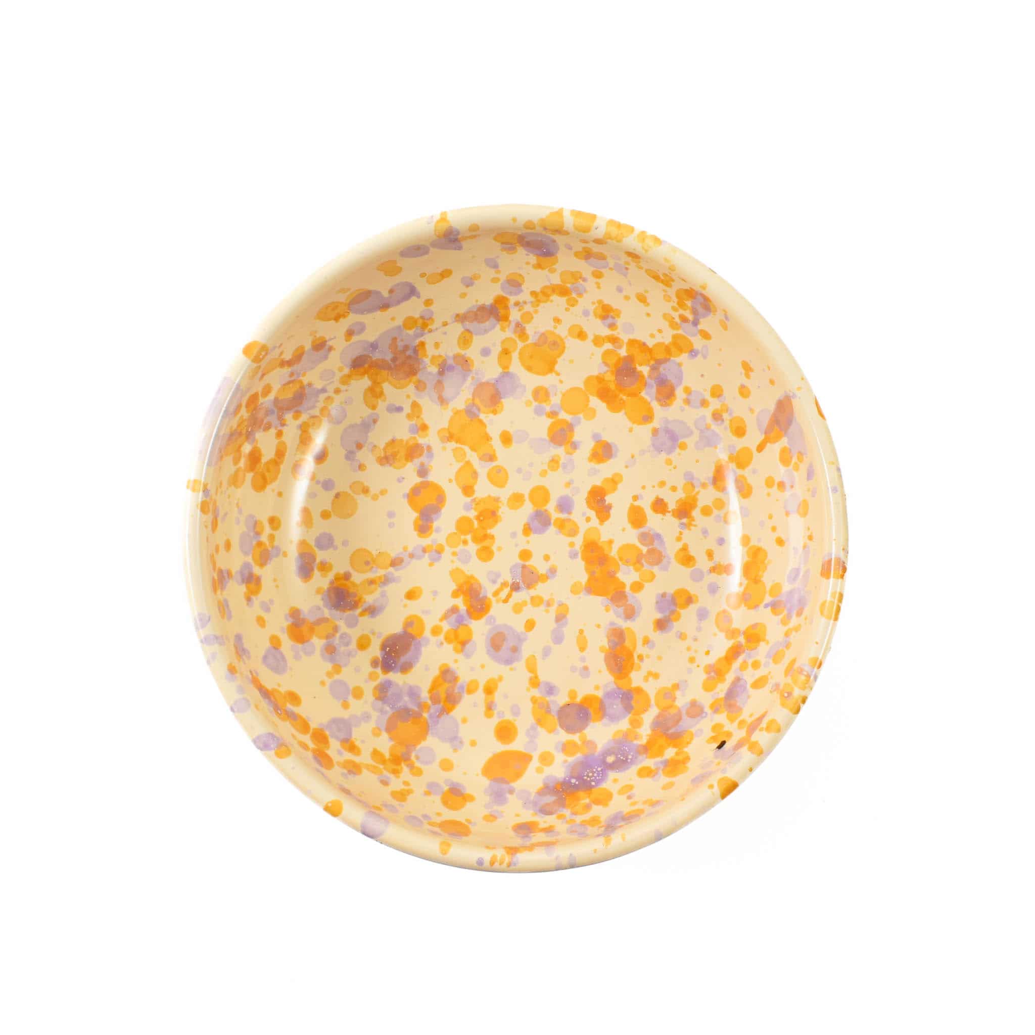 Puglia Lilac and Yellow Splatter Bowl, 19cm