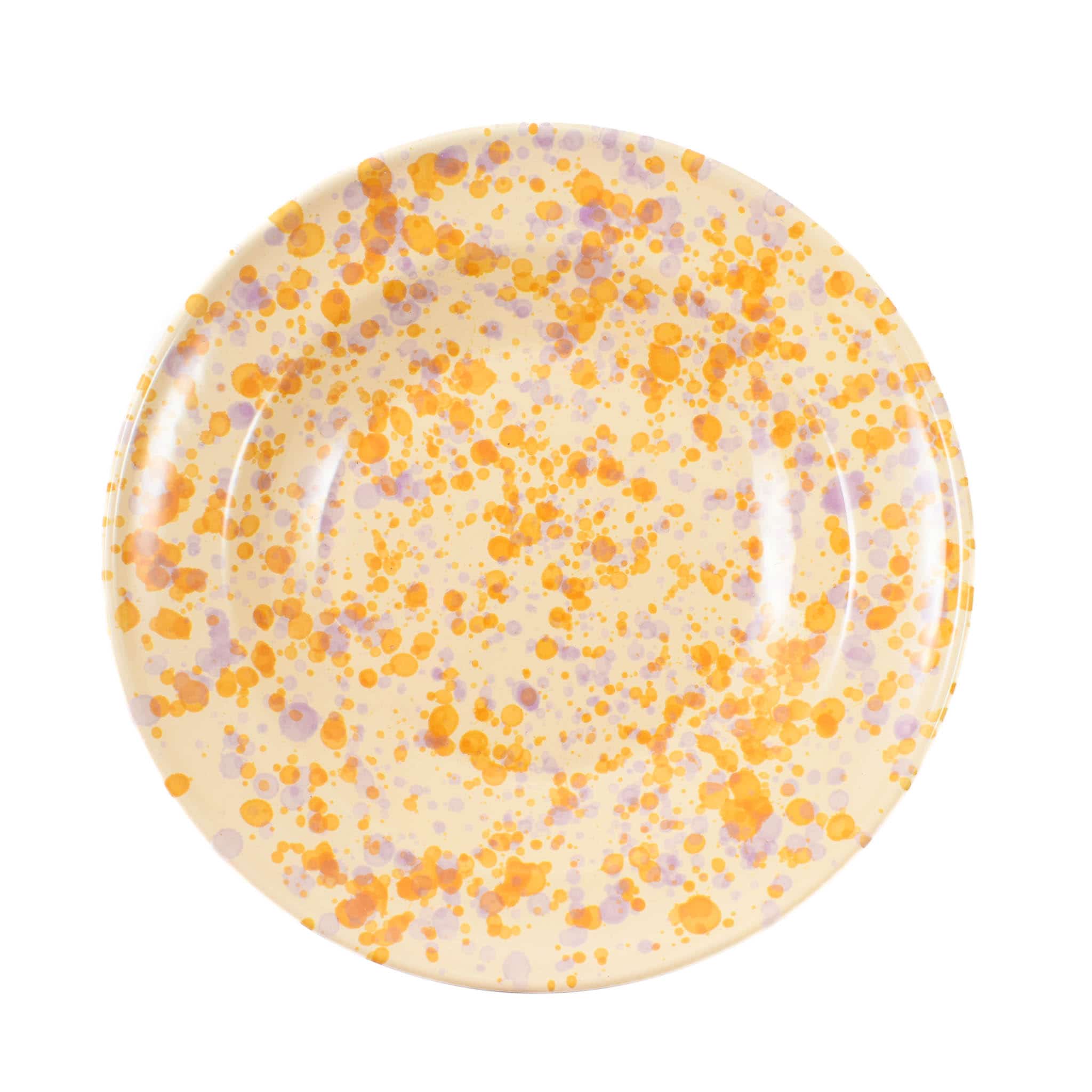 Puglia Lilac and Yellow Splatter Pasta Bowl, 29cm