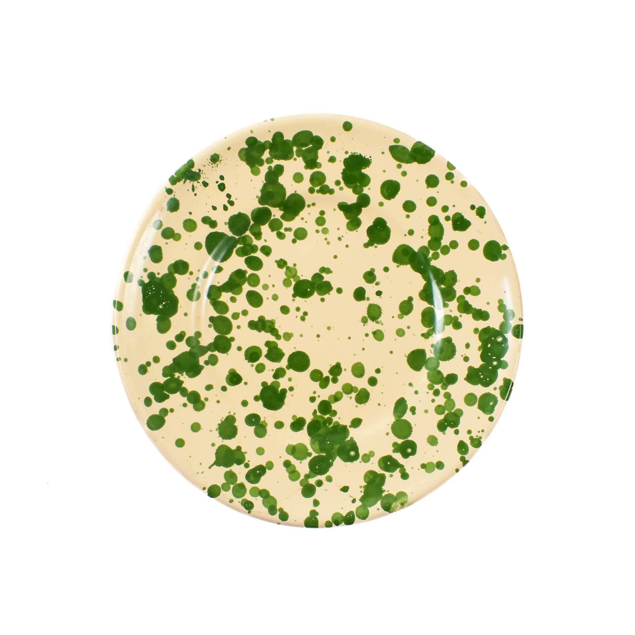 Puglia Green Splatter Side Plate, 19cm