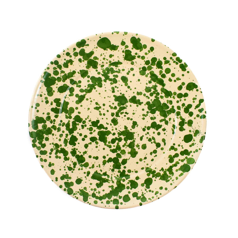 Puglia Green Splatter Dinner Plate, 27cm