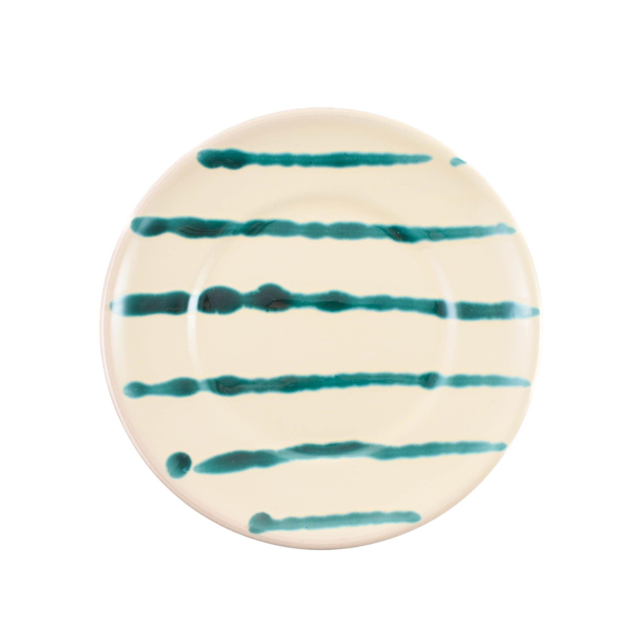 Puglia Teal Stripe Side Plate, 19cm