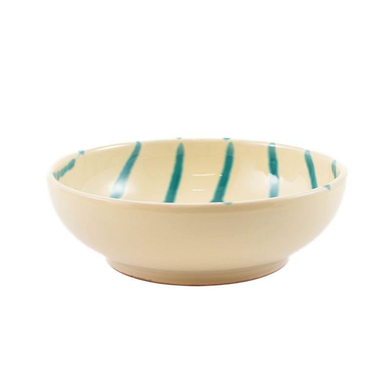 Puglia Teal Stripe Bowl, 19cm