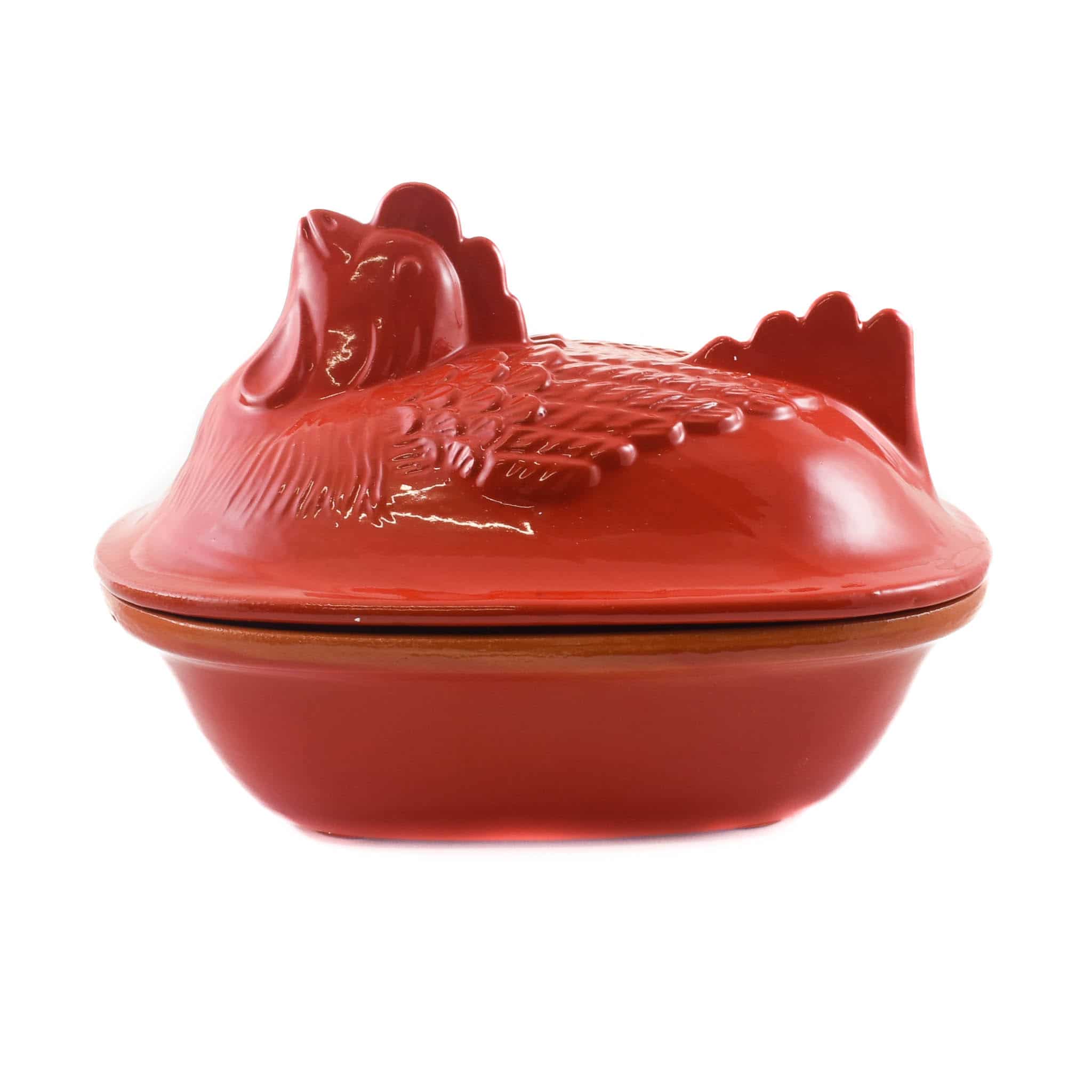 Terracotta Red Rooster Roasting Dish, 32cm