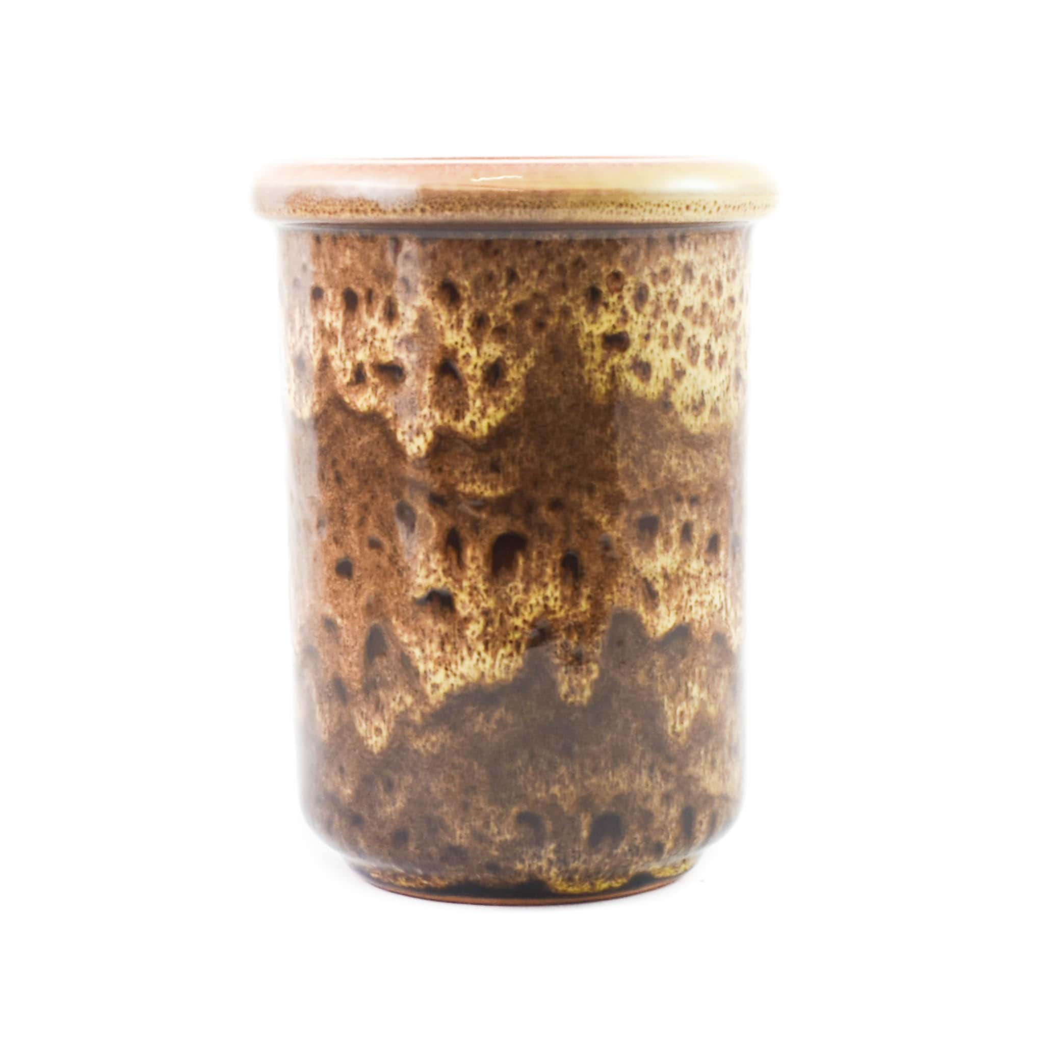 Puglia Beige Crackle Glaze Utensils Jar