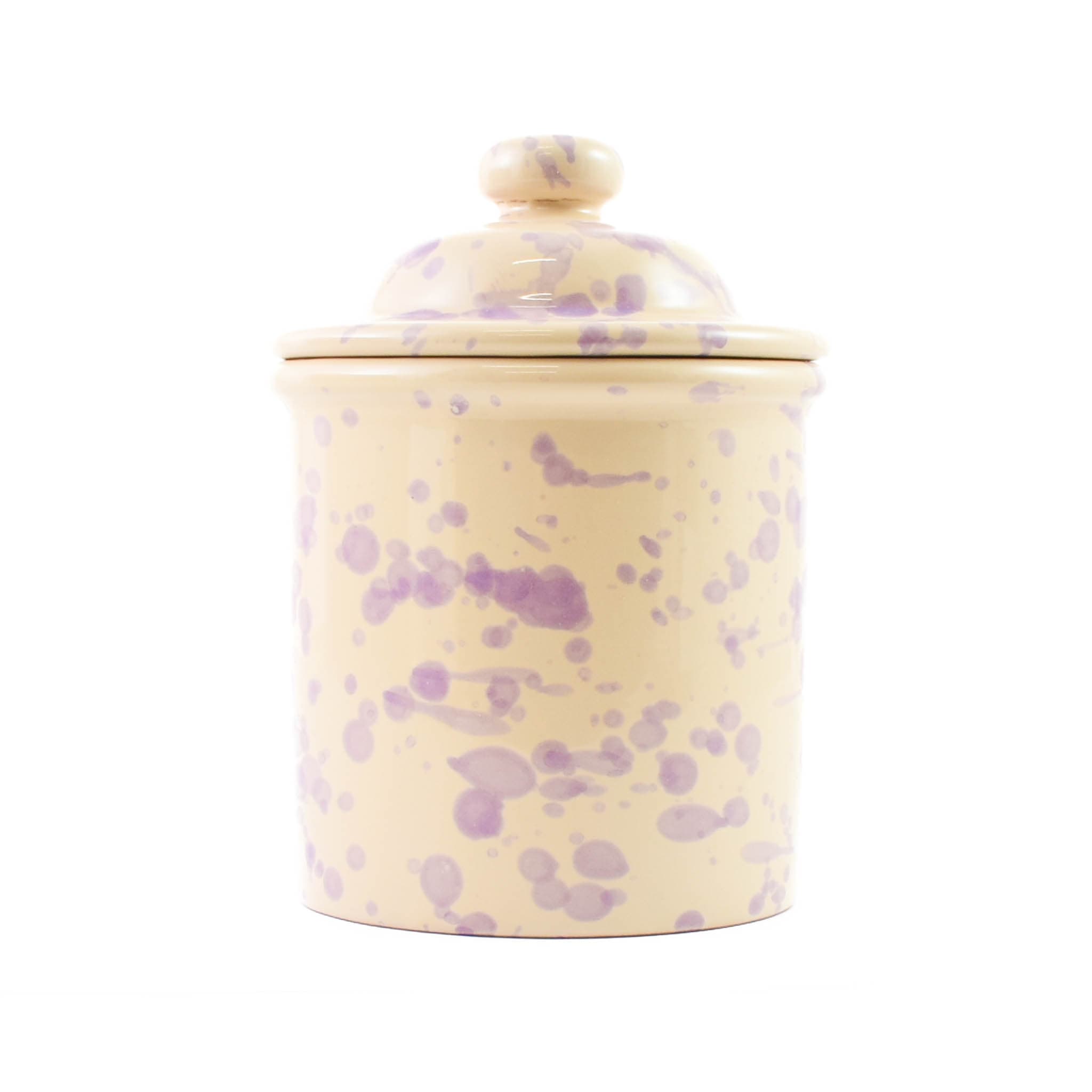 Puglia Lilac Splatter Storage Jar, 15cm