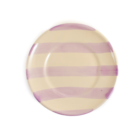 Puglia Lilac Stripe Side Plate, 19cm