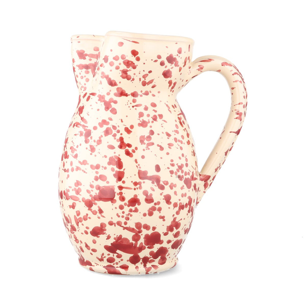 Puglia Burgundy Splatter Pitcher, 1 Litre