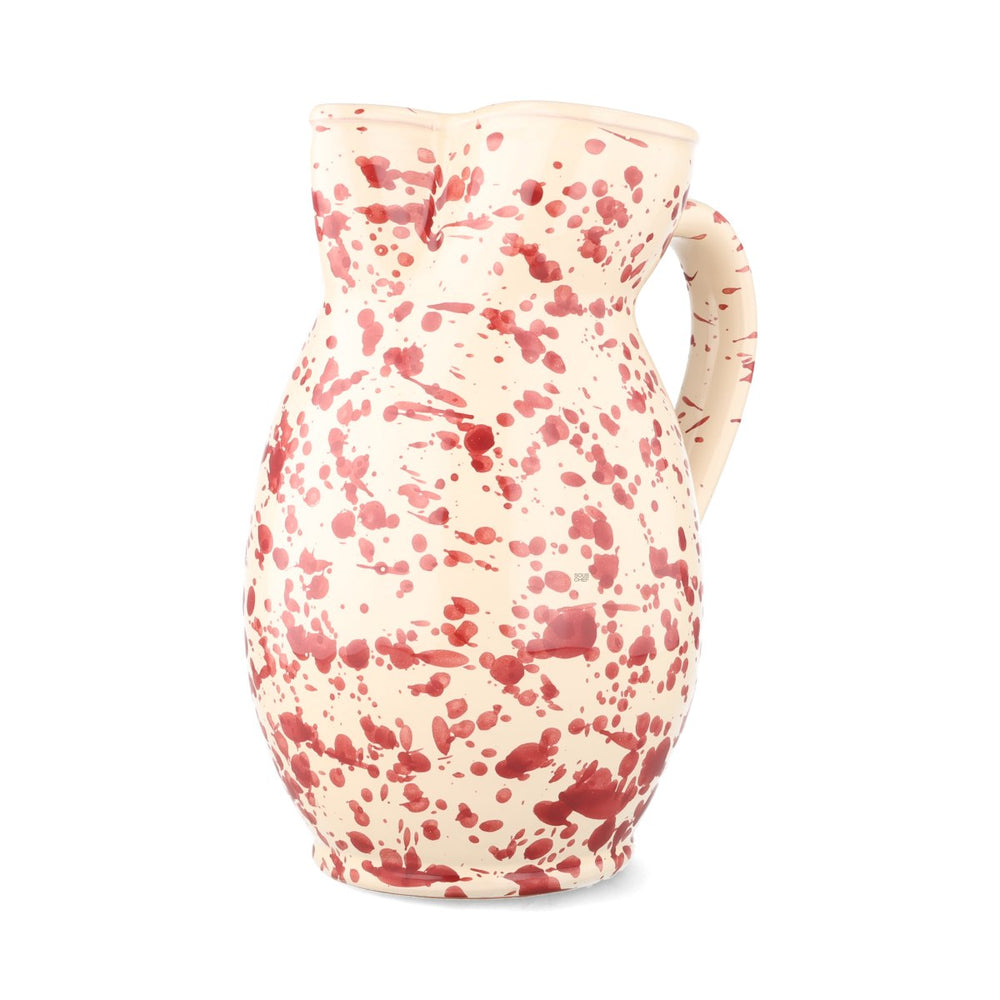 Puglia Burgundy Splatter Pitcher, 1 Litre