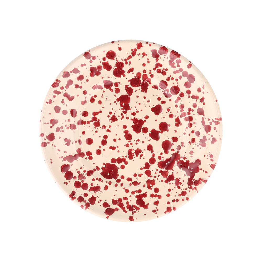Puglia Burgundy Splatter Side Plate, 19cm