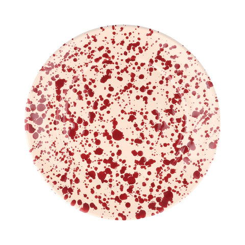 Puglia Burgundy Splatter Dinner Plate, 27cm