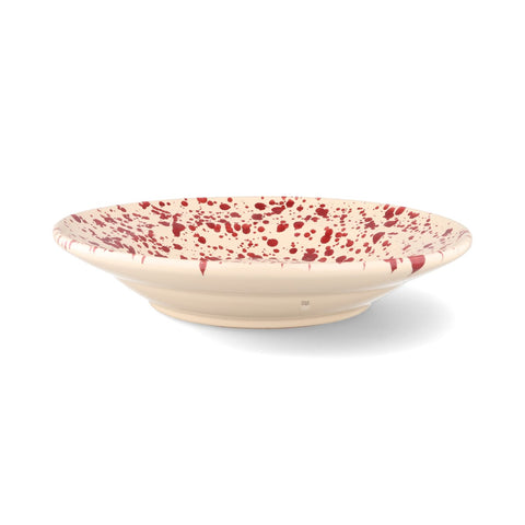 Puglia Burgundy Splatter Pasta Bowl, 29cm