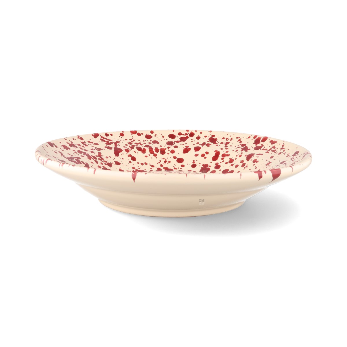 Puglia Burgundy Splatter Pasta Bowl, 29cm